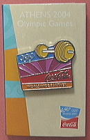 コカ･コーラ「2004アテネオリンピック」ピンバッジ・コレクション：重量挙げ
