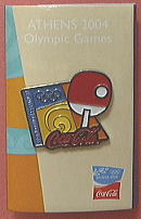 コカ･コーラ「2004アテネオリンピック」ピンバッジ・コレクション：卓球